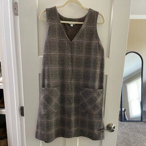 JJill Sleeveless Plaid Jumper size L